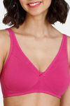 Zivame Double Layered Non Wired Full Coverage Post Breast Surgery Bra - Fuchsia Red — thumbnail 4